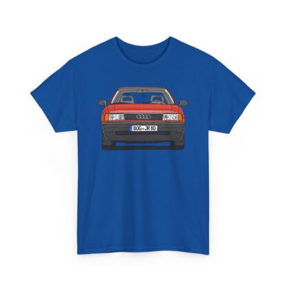 T-Shirt, Audi 80 B3, Strichzeichnung, Rot, BOG JR 80 – Bild 4