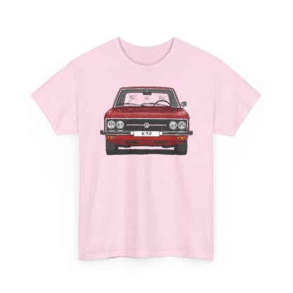 T-Shirt, VW K70, Strichzeichnung, Rot, personalisierbar mit Kennzeichen – Bild 10