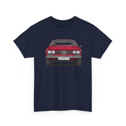 T-Shirt, Alfetta GT, Strichzeichnung, Rot, mit Kennzeichen personalisierbar – Bild 10