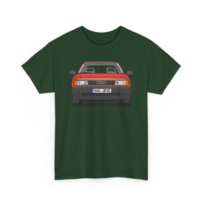 T-Shirt, Audi 80 B3, Strichzeichnung, Rot, BOG JR 80 – Bild 10