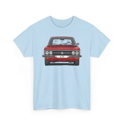 T-Shirt, VW K70, Strichzeichnung, Rot, personalisierbar mit Kennzeichen – Bild 7