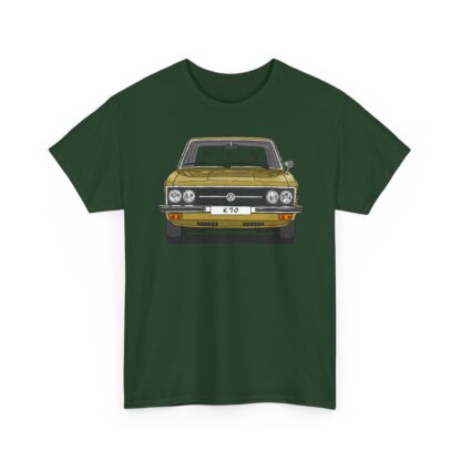 T-Shirt, VW K70, Strichzeichnung, Gold, personalisierbar mit Kennzeichen – Bild 12