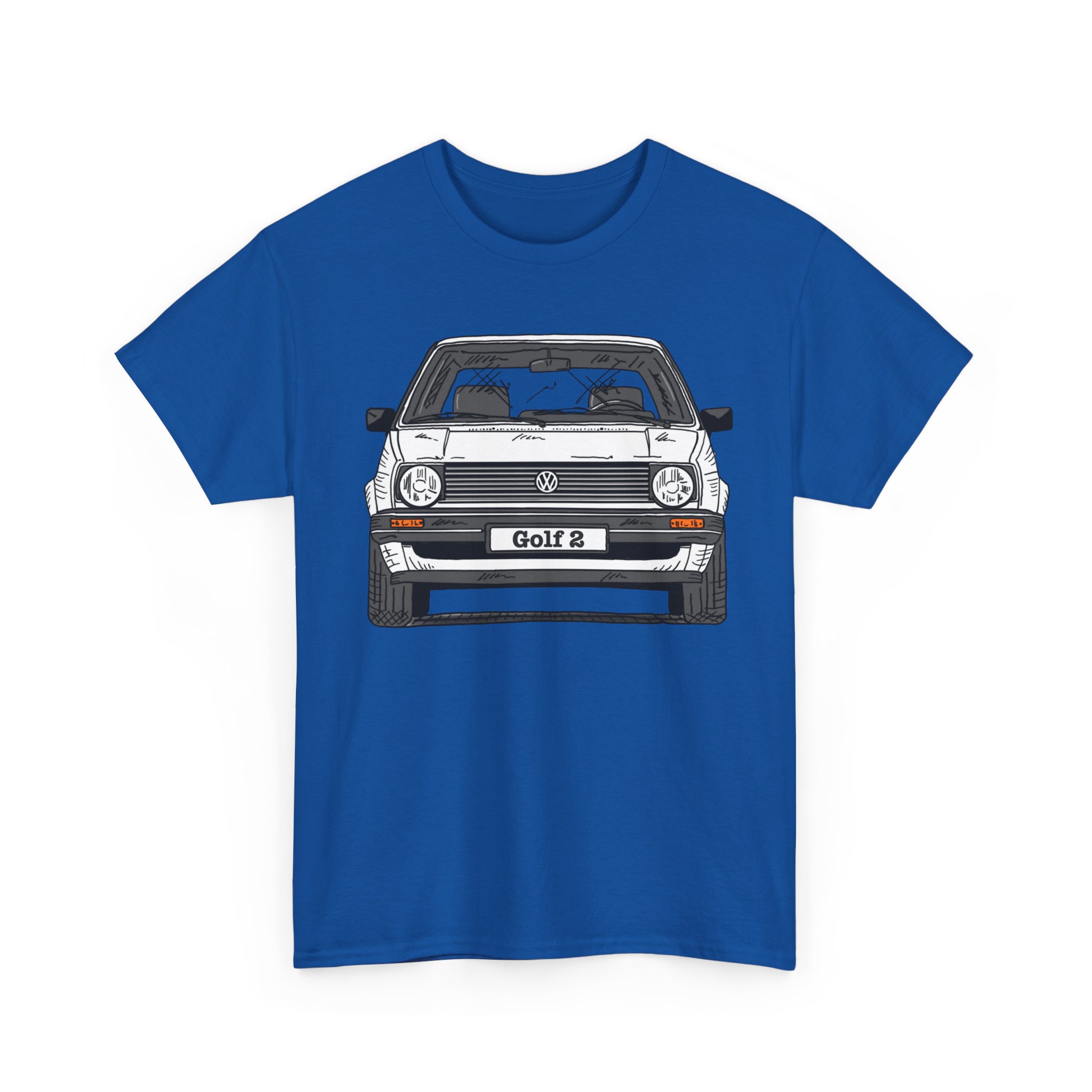 T-Shirt, Golf 2, Strichzeichnung, Weiß, personalisierbar – Bild 9