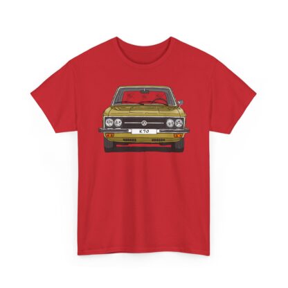 T-Shirt, VW K70, Strichzeichnung, Gold, personalisierbar mit Kennzeichen – Bild 11