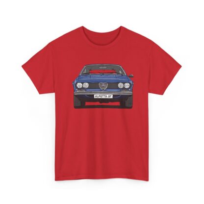 T-Shirt, Alfetta GT, Strichzeichnung, Blau, mit Kennzeichen personalisierbar – Bild 12