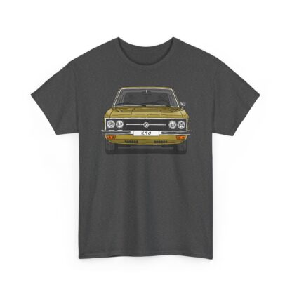 T-Shirt, VW K70, Strichzeichnung, Gold, personalisierbar mit Kennzeichen – Bild 6