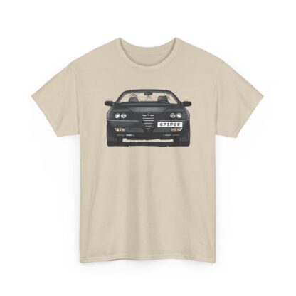 T-Shirt, Alfa Romeo Spider, 916, Strichzeichnung, Schwarz, personalisierbar mit Kennzeichen – Bild 4