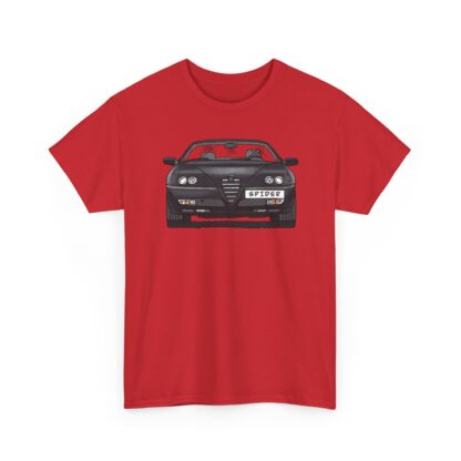 T-Shirt, Alfa Romeo Spider, 916, Strichzeichnung, Schwarz, personalisierbar mit Kennzeichen – Bild 11