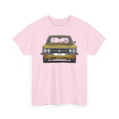 T-Shirt, VW K70, Strichzeichnung, Gold, personalisierbar mit Kennzeichen – Bild 10