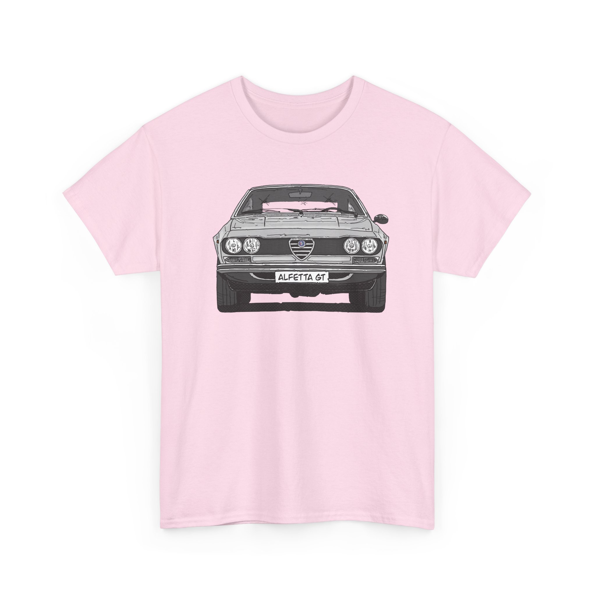 T-Shirt, Alfetta GT, Strichzeichnung, Silbergrau, mit Kennzeichen personalisierbar – Bild 11