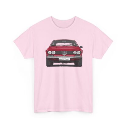 T-Shirt, Alfetta GT, Strichzeichnung, Rot, mit Kennzeichen personalisierbar – Bild 11