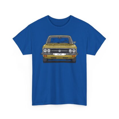 T-Shirt, VW K70, Strichzeichnung, Gold, personalisierbar mit Kennzeichen – Bild 8