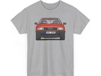 T-Shirt, Audi 80 B3, Strichzeichnung, Rot, BOG JR 80