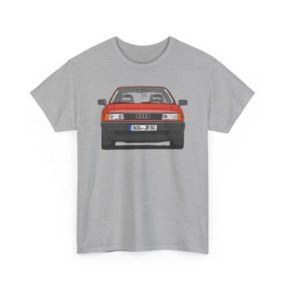 T-Shirt, Audi 80 B3, Strichzeichnung, Rot, BOG JR 80