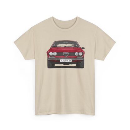 T-Shirt, Alfetta GT, Strichzeichnung, Rot, mit Kennzeichen personalisierbar – Bild 4