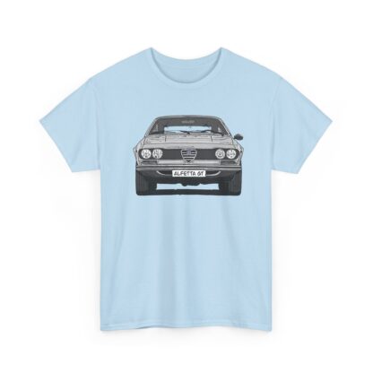 T-Shirt, Alfetta GT, Strichzeichnung, Silbergrau, mit Kennzeichen personalisierbar – Bild 8