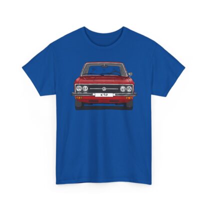 T-Shirt, VW K70, Strichzeichnung, Rot, personalisierbar mit Kennzeichen – Bild 8