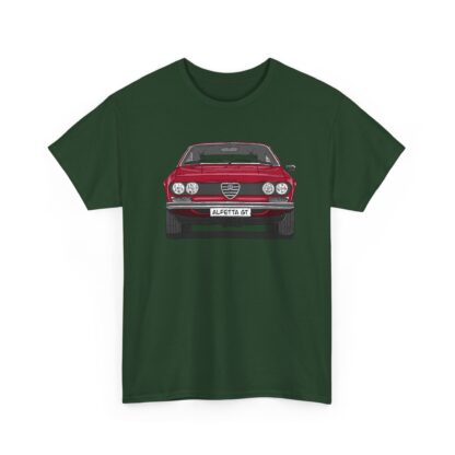 T-Shirt, Alfetta GT, Strichzeichnung, Rot, mit Kennzeichen personalisierbar – Bild 6