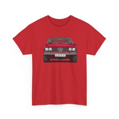 T-Shirt, Alfetta GT, Strichzeichnung, Rot, mit Kennzeichen personalisierbar – Bild 12