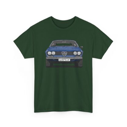 T-Shirt, Alfetta GT, Strichzeichnung, Blau, mit Kennzeichen personalisierbar – Bild 6