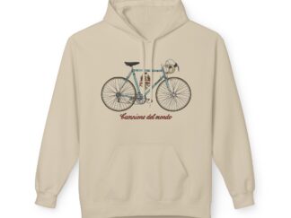 Hoodie, Bianchi Campione del Mondo, Strichzeichnung, Türkis, mit Seriennummer personalisierbar