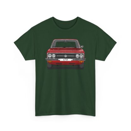 T-Shirt, VW K70, Strichzeichnung, Rot, personalisierbar mit Kennzeichen – Bild 12