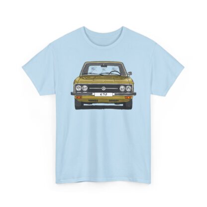 T-Shirt, VW K70, Strichzeichnung, Gold, personalisierbar mit Kennzeichen – Bild 7