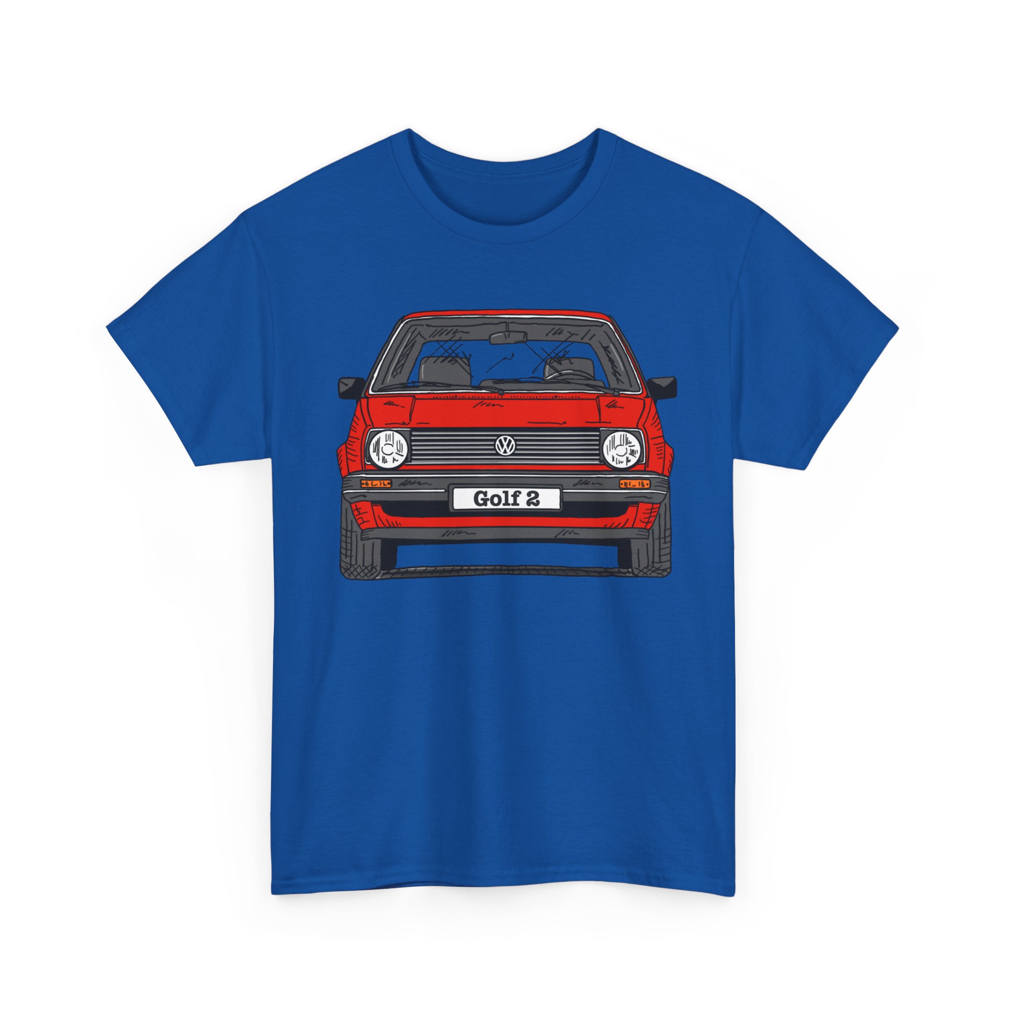 T-Shirt, Golf 2, Strichzeichnung, Rot, personalisierbar – Bild 9