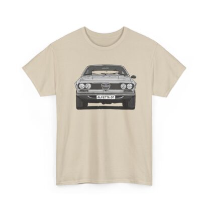 T-Shirt, Alfetta GT, Strichzeichnung, Silbergrau, mit Kennzeichen personalisierbar – Bild 4