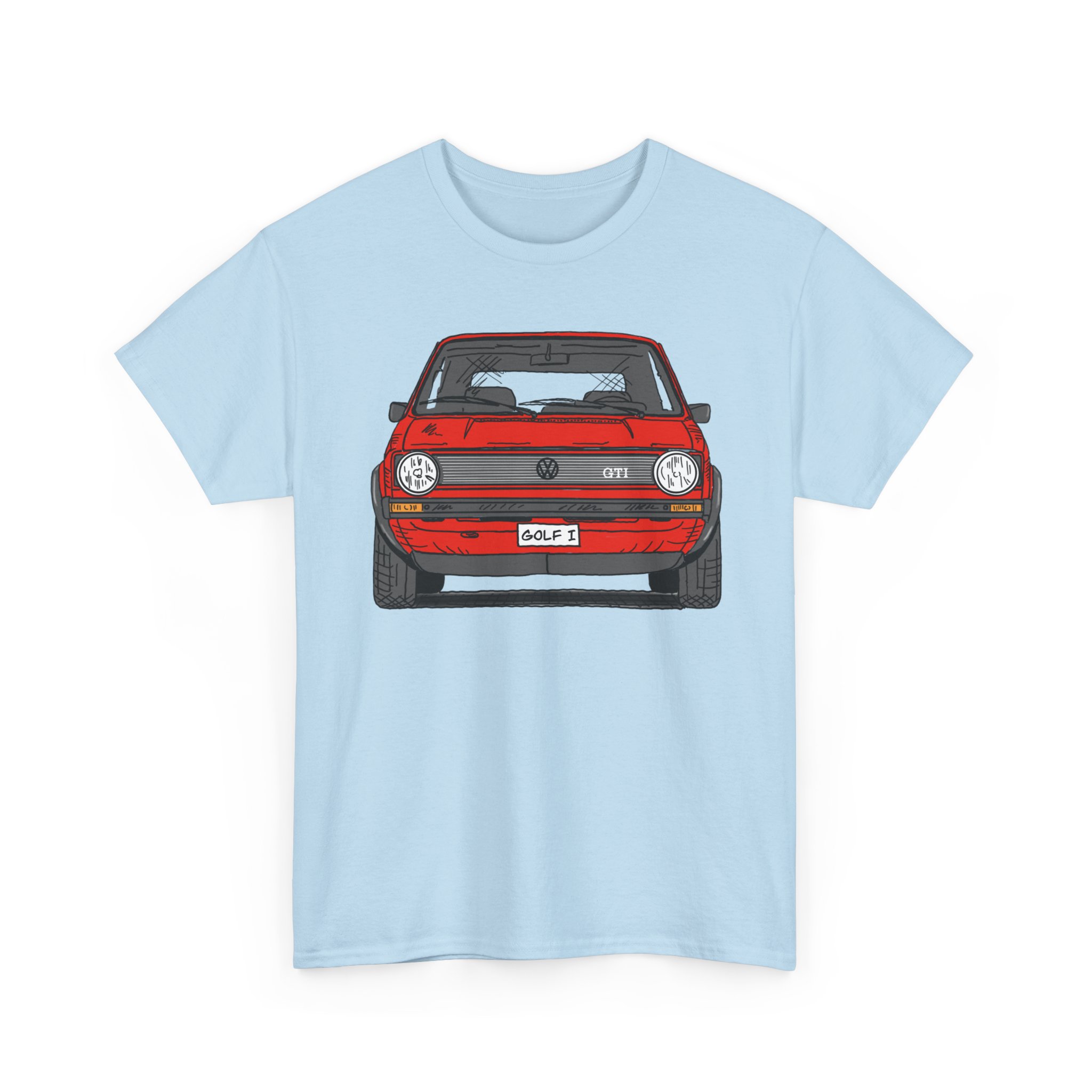 T-Shirt, Golf 1, Strichzeichnung, Rot, personalisierbar – Bild 8