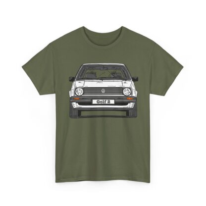T-Shirt, Golf 2, Strichzeichnung, Weiß, personalisierbar – Bild 5