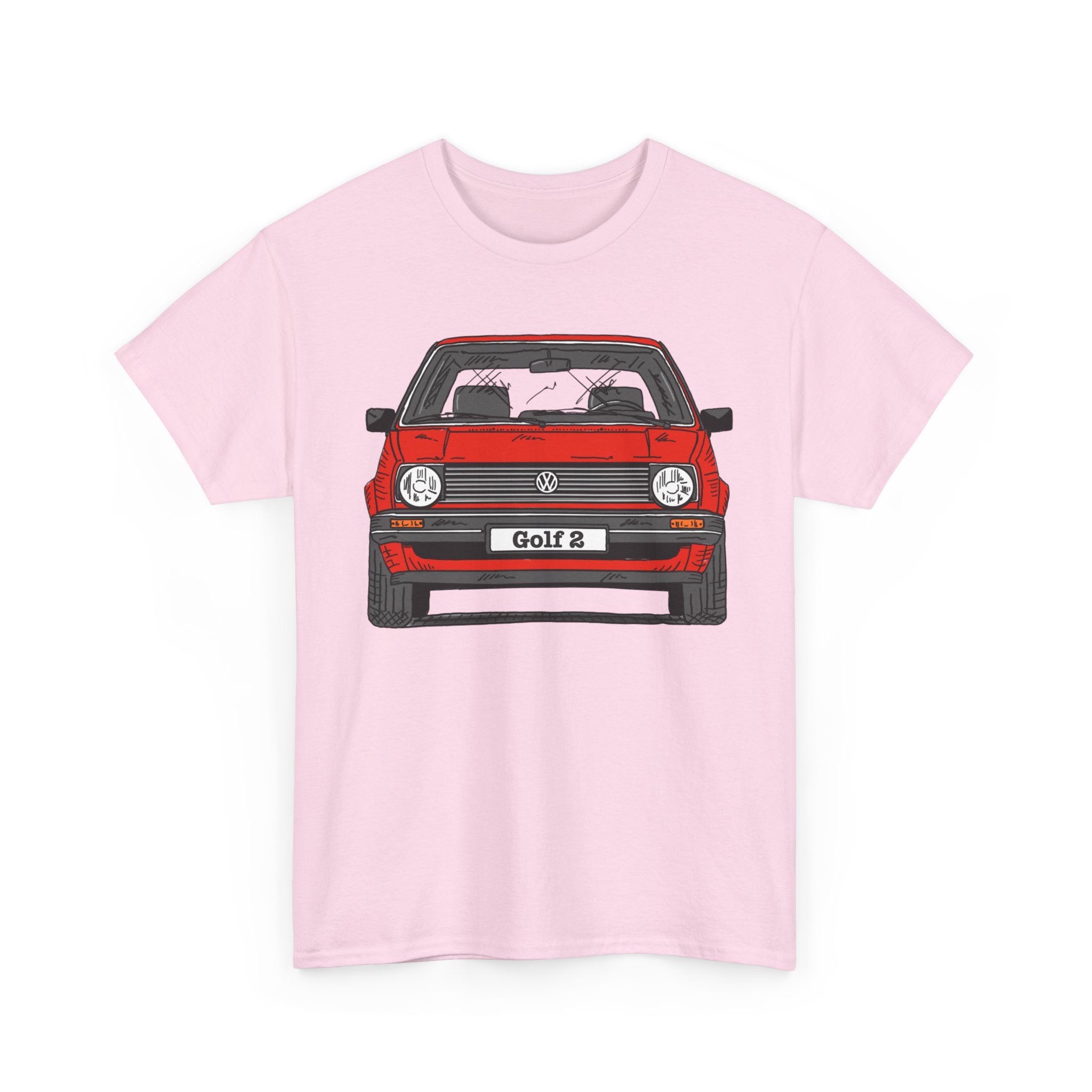 T-Shirt, Golf 2, Strichzeichnung, Rot, personalisierbar – Bild 11