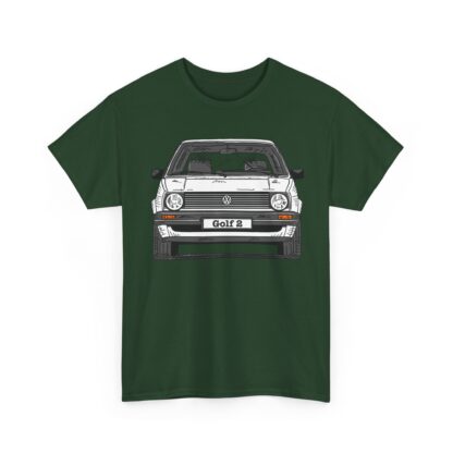 T-Shirt, Golf 2, Strichzeichnung, Weiß, personalisierbar – Bild 6