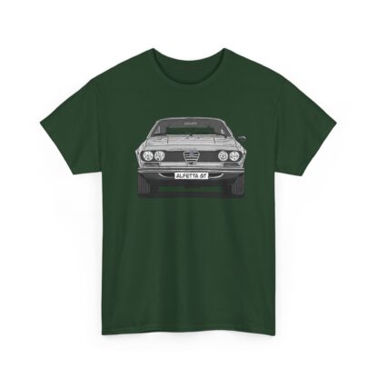T-Shirt, Alfetta GT, Strichzeichnung, Silbergrau, mit Kennzeichen personalisierbar – Bild 6