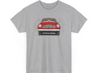 T-Shirt, Borgward Isabella, Strichzeichnung, Rot, personalisierbar
