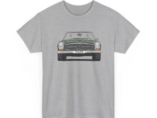 T-Shirt, Mercedes SL W113 Pagode, Strichzeichnung, Grün, eigenes Kennzeichen möglich