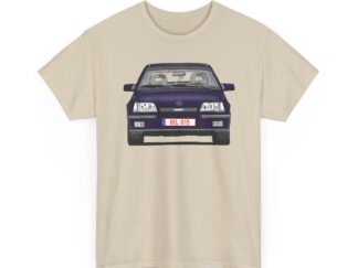 T-Shirt, Opel Kadett E, GSi, Strichzeichnung, Aubergine, DEL-015