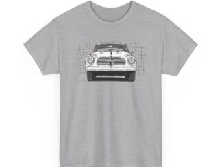 T-Shirt, Borgward Isabella, Strichzeichnung, Weiß, personalisierbar