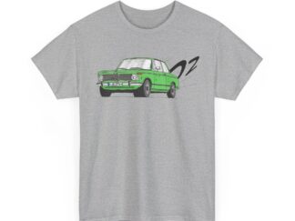 T-Shirt, BMW 02, Strichzeichnung, Grün, M UK 1976H