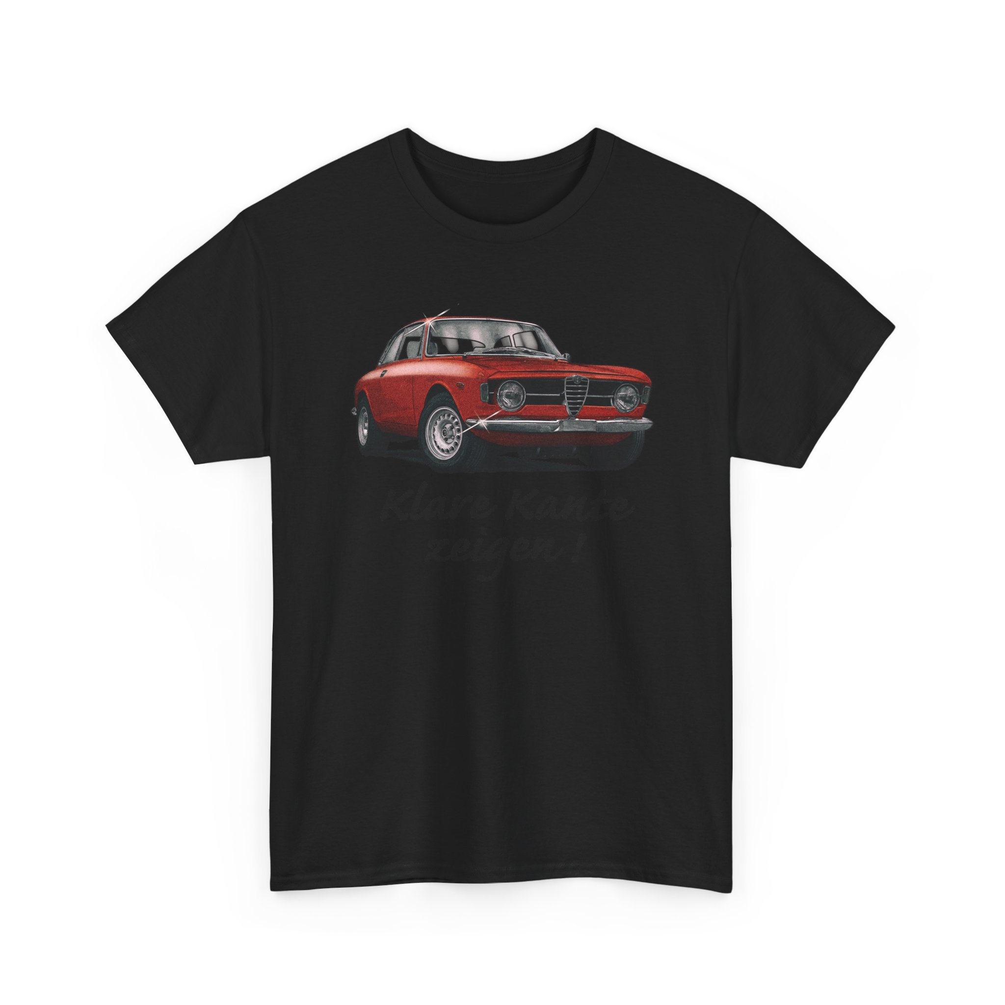 T-Shirt, Alfa Romeo Junior Kantenhaube, Rot, Klare Kante zeigen! – Bild 4