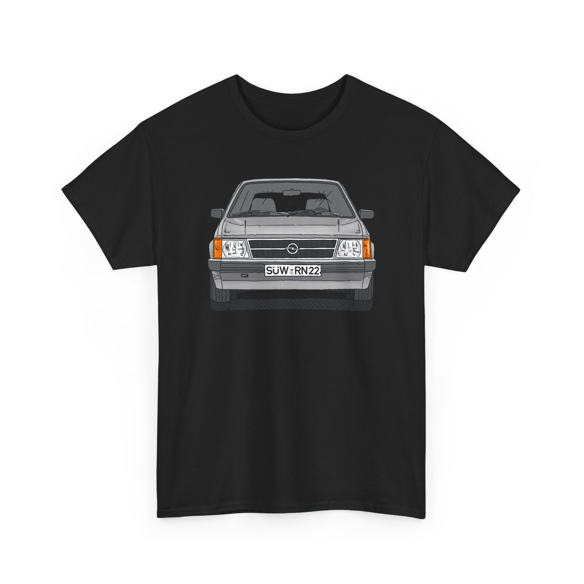 T-Shirt, Opel Kadett D, Strichzeichnung, Silbergrau, SÜW-RN 22 – Bild 11