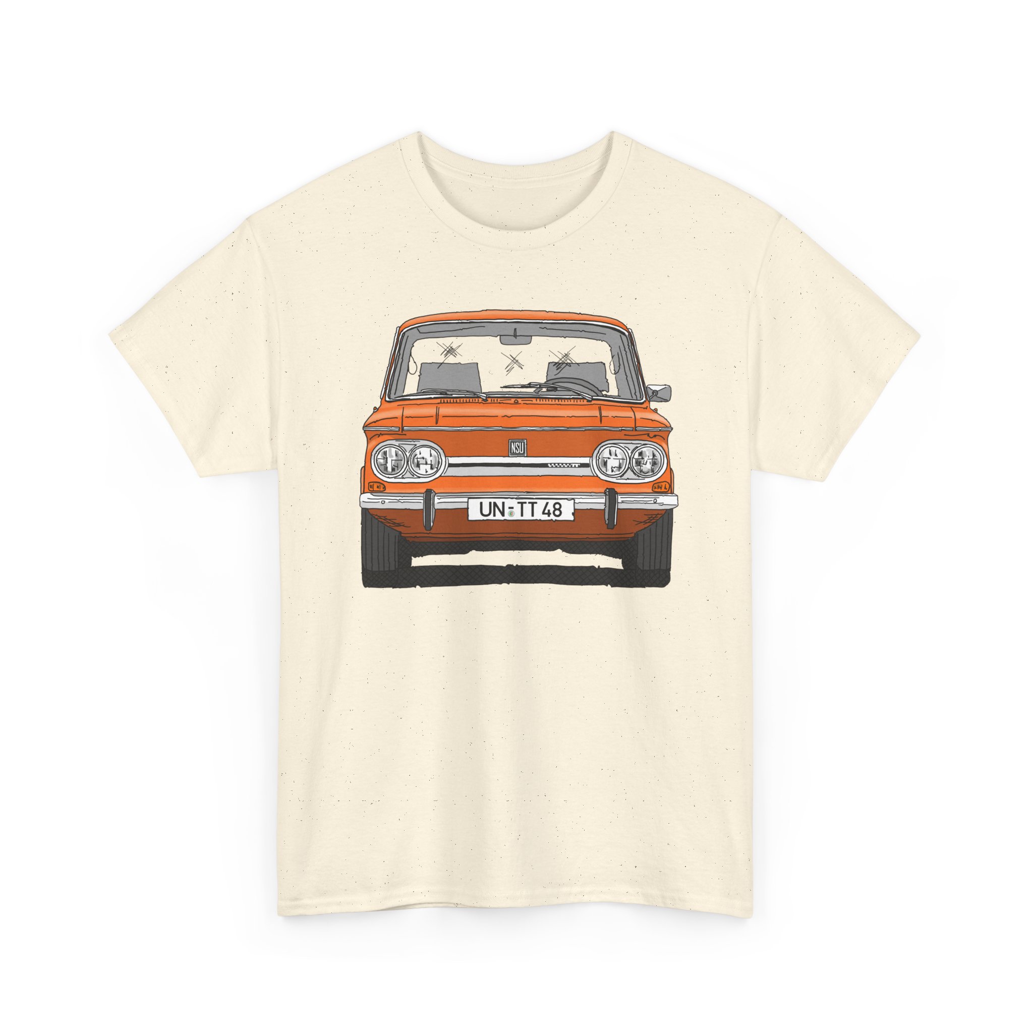 T-Shirt, NSU TT, Strichzeichnung, Orange, UN-TT 48 – Bild 7