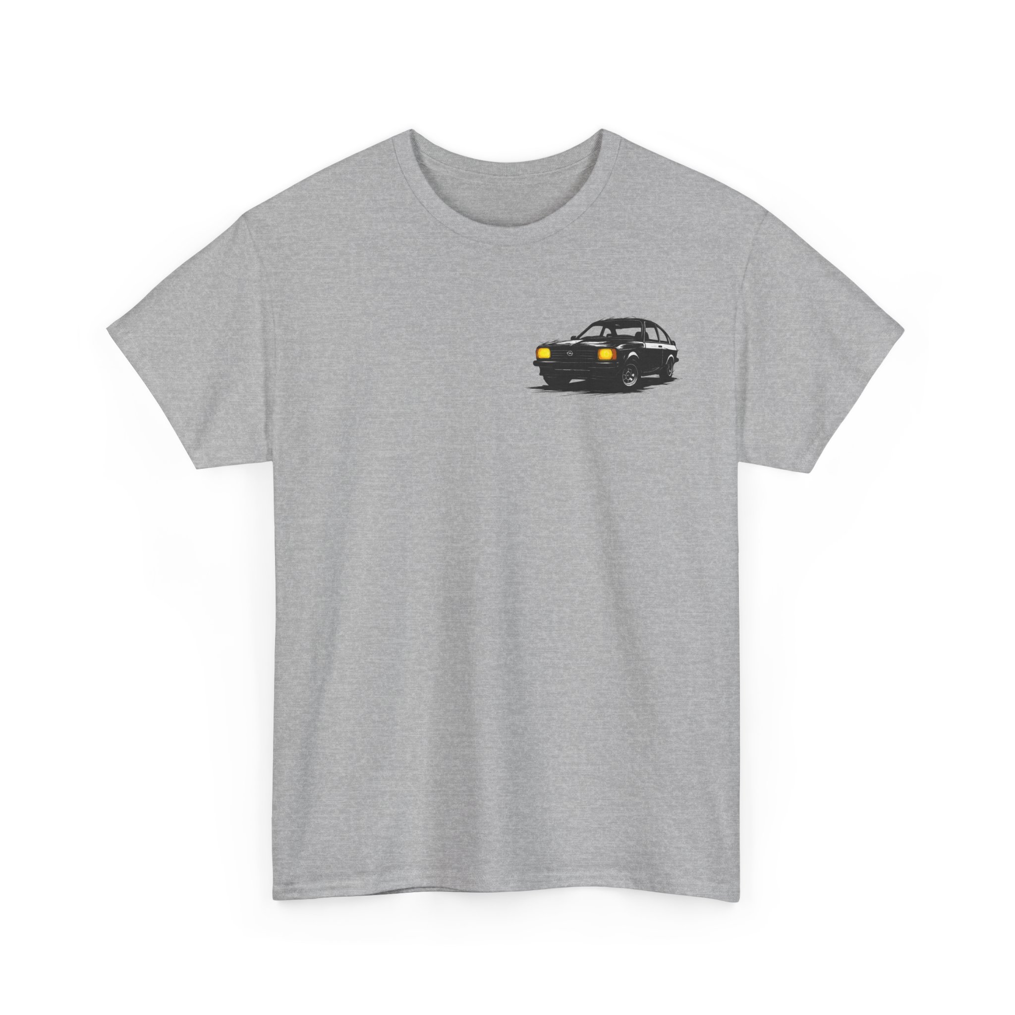 T-Shirt, Opel Kadett C Coupe, Kritzel-Kratzel-Auto, kleiner feiner Druck – Bild 3