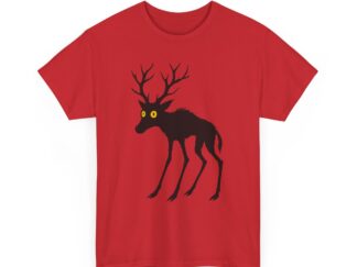 T-Shirt, „Hirschi“, Hirsch, Kritzel-Kratzel-Kuschel-Tier, großer feiner Druck