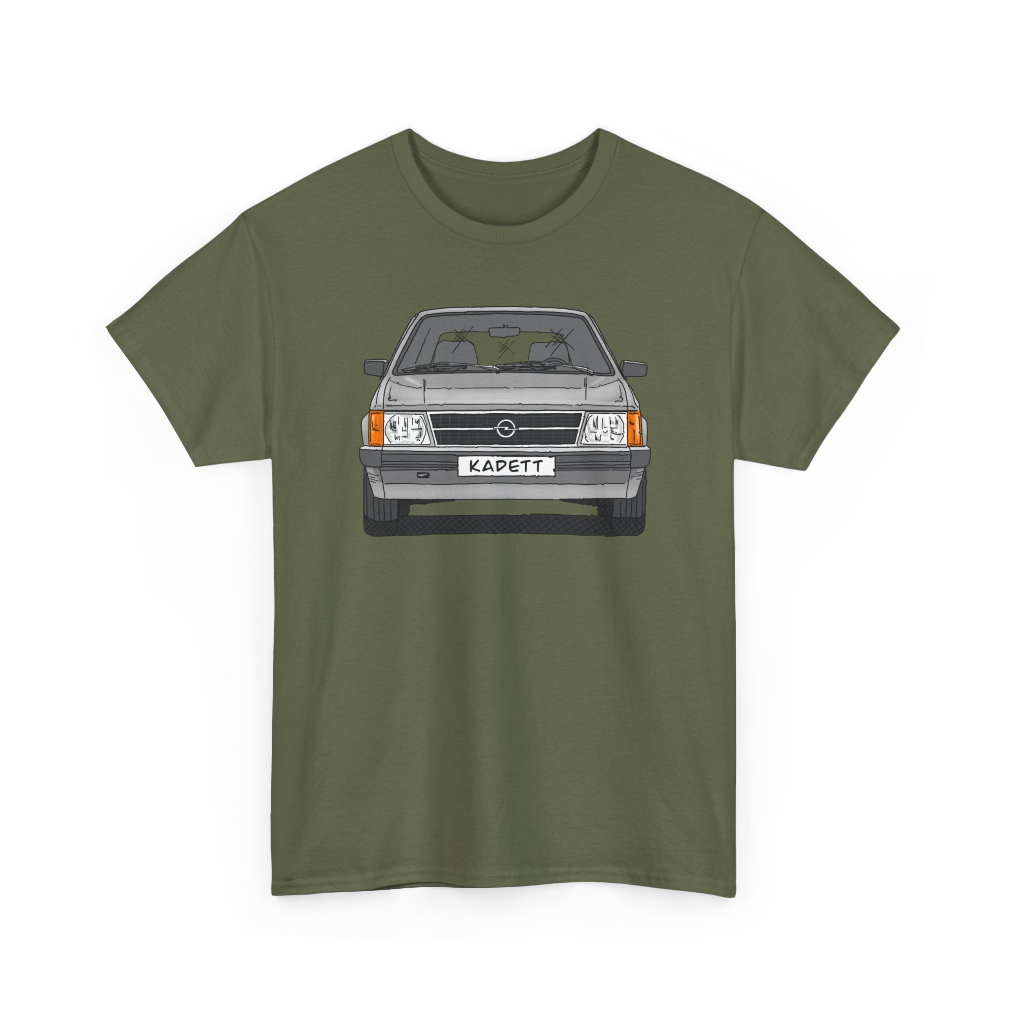 T-Shirt, Opel Kadett D, Strichzeichnung, Silbergrau, mit Kennzeichen personalisierbar – Bild 13