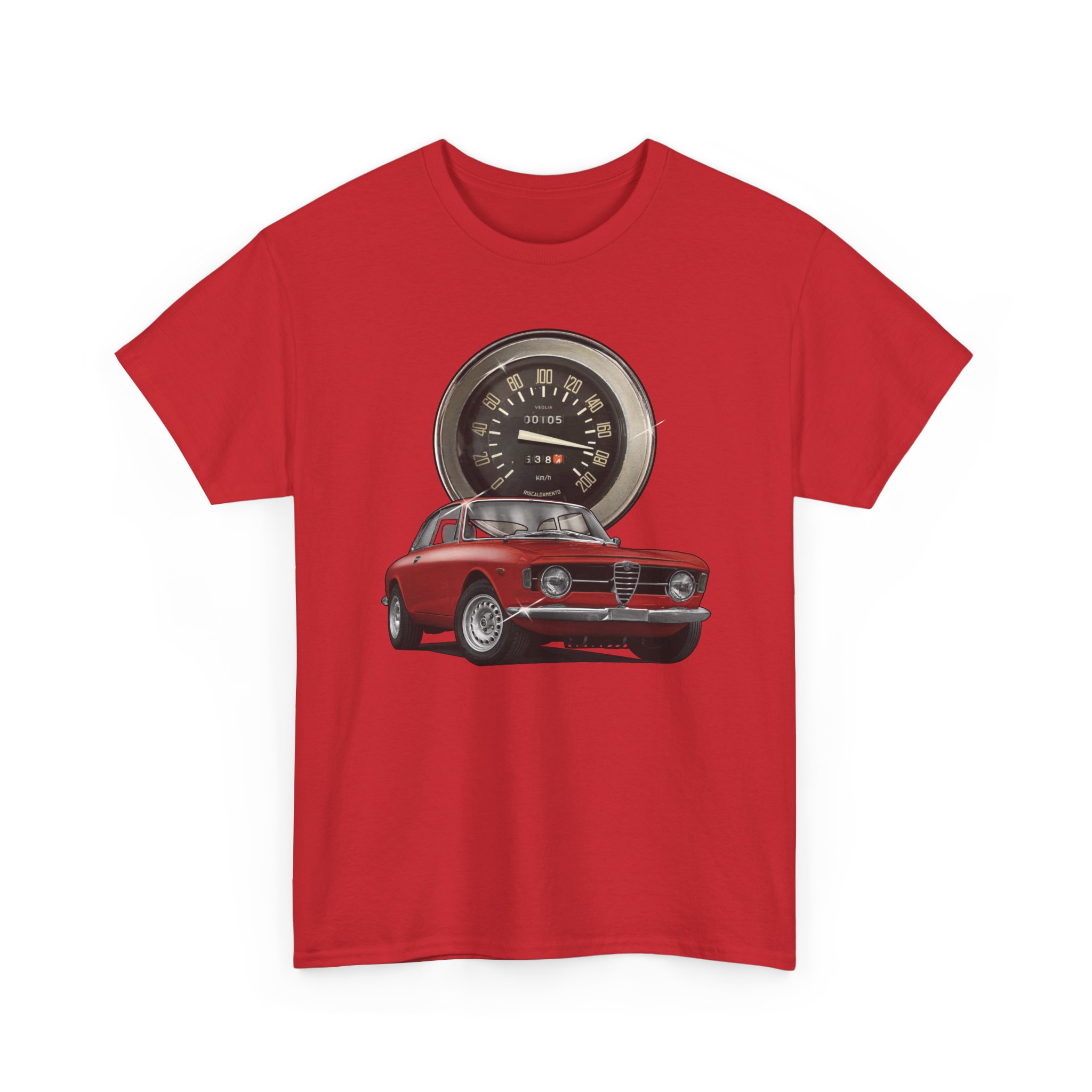 T-Shirt, Alfa Romeo Junior Kantenhaube, Rot, Vmax mit Tacho – Bild 12