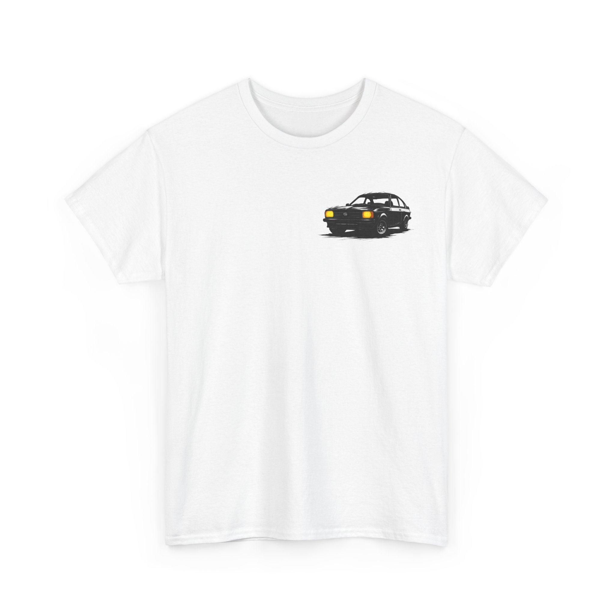 T-Shirt, Opel Kadett C Coupe, Kritzel-Kratzel-Auto, kleiner feiner Druck – Bild 4