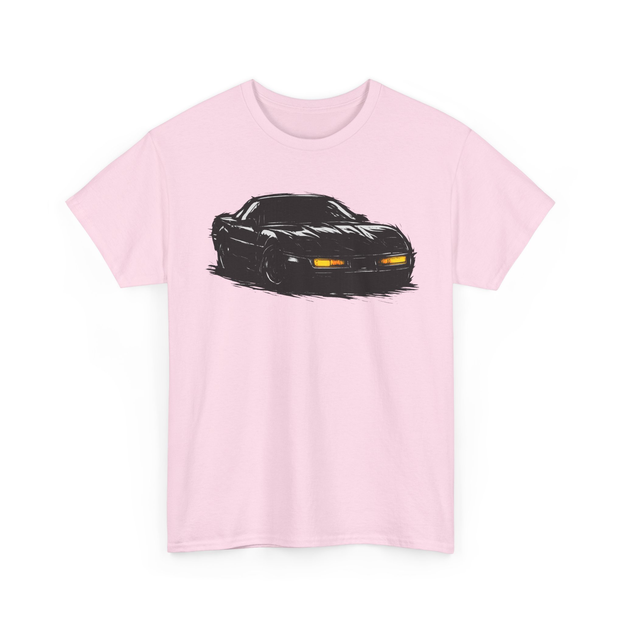 T-Shirt, Chevrolet Corvette C4, Kritzel-Kratzel-Auto, großer feiner Druck – Bild 10