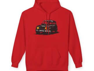 Hoodie, Renault R4, Kritzel-Kratzel-Auto, großer feiner Druck