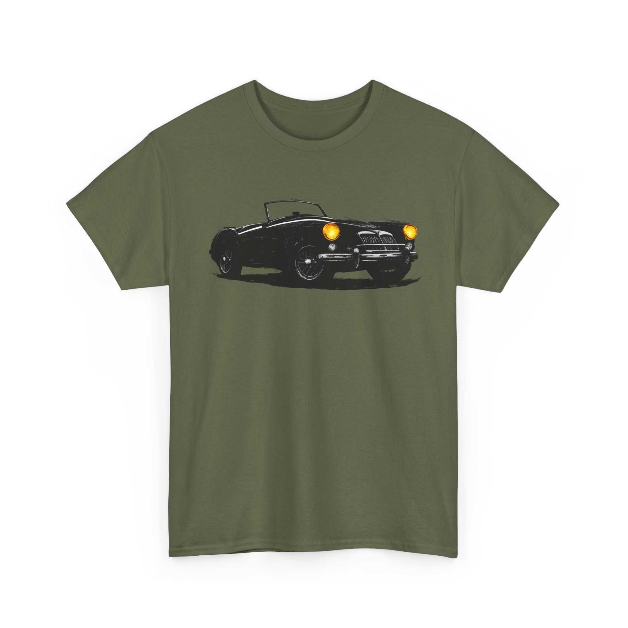 T-Shirt, MGA Roadster, Kritzel-Kratzel-Auto, großer feiner Druck – Bild 6
